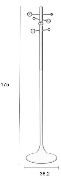 Černý stojací věšák ZUIVER JASON 175 cm