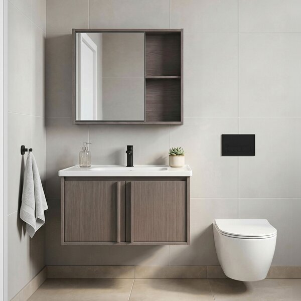 Sada koupelnového nábytku s umyvadlem Gama T25023 KJM 70CM