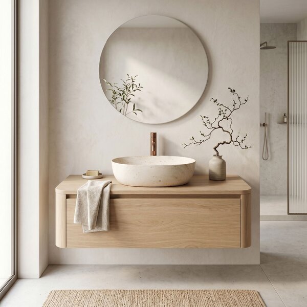 Rea Rea, Umyvadlo na desku Amelia Travertine Classic 48, REA-U4210