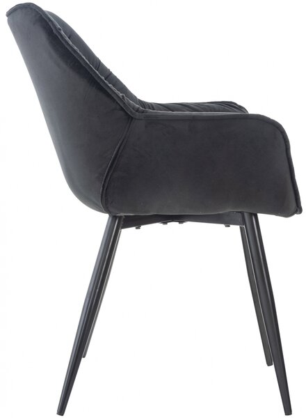 Židle Tanna - samet - Černá