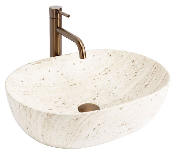 Rea Rea, Umyvadlo na desku Amelia Travertine Classic 48, REA-U4210