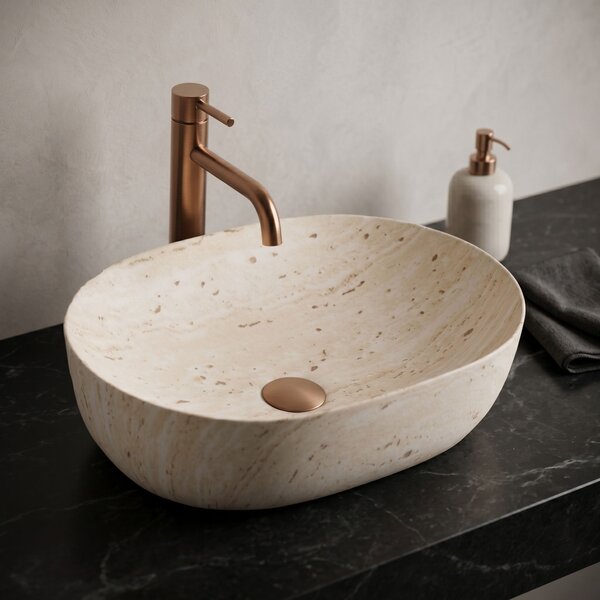 Rea Rea, Umyvadlo na desku Amelia Travertine Classic 48, REA-U4210