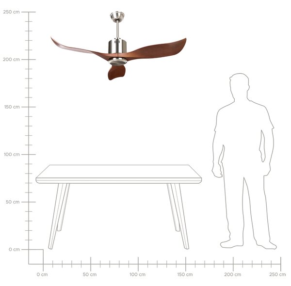 Stropní ventilátor ROSEAU Hnědá