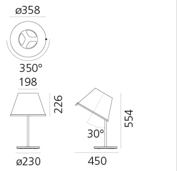 Artemide stolní lampy Choose Tavolo