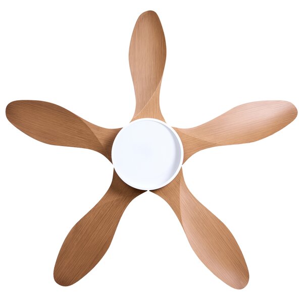 Stropní ventilátor se světlem BARBET s dálkovým ovládáním LED Světle hnědá