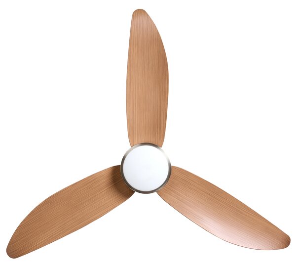 Stropní ventilátor se světlem MAHAUT s dálkovým ovládáním LED Světle hnědá