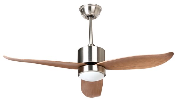 Stropní ventilátor se světlem MAHAUT s dálkovým ovládáním LED Světle hnědá
