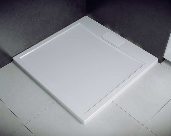 Besco Axim Ultraslim čtvercová sprchová vanička 80x80 cm bílá #BAX-80-KW