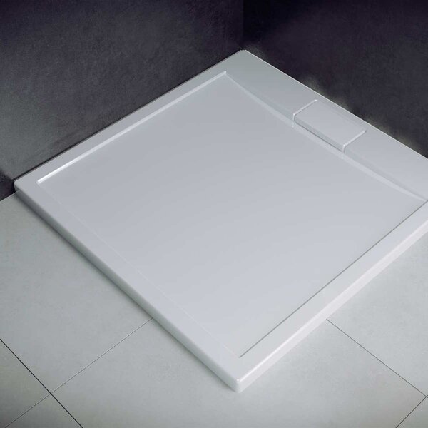 Besco Axim Ultraslim čtvercová sprchová vanička 80x80 cm bílá #BAX-80-KW