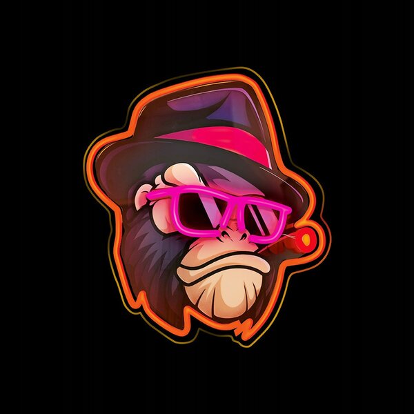 Neonový LED nápis Gangsta Opice, multikolor FLA03 Forever Light RTV100239