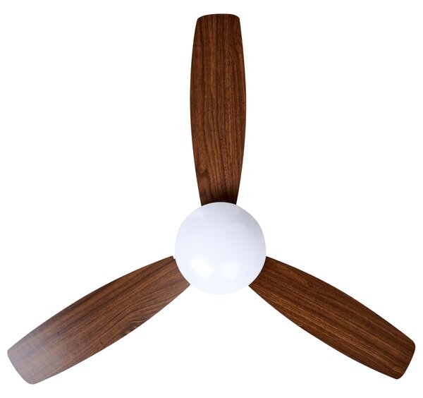 Stropní ventilátor se světlem MANSALA s dálkovým ovládáním LED Tmavě hnědá