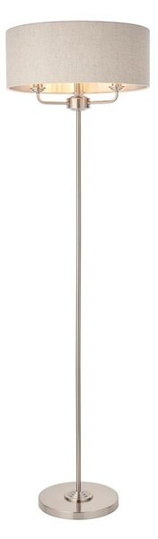 Endon 94359 - Stojací lampa HIGHCLERE 3xE14/40W/230V béžová/lesklý chrom