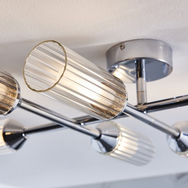 Endon 95045 - Koupelnový přisazený lustr NATORI 6xG9/3W/230V IP44 lesklý chrom