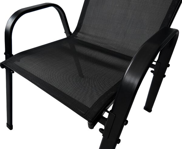 TRENDIE Zahradní židle sada 6ks černé