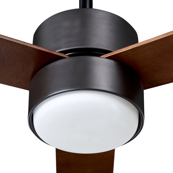 Stropní ventilátor se světlem JEREMY s dálkovým ovládáním LED Hnědá