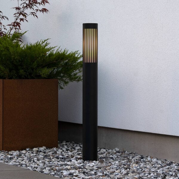 Konstsmide Oslňující osvětlení cesty Pistoia, černá, výška 95 cm, kov, IP54, stmívatelný, Černá, Hliník