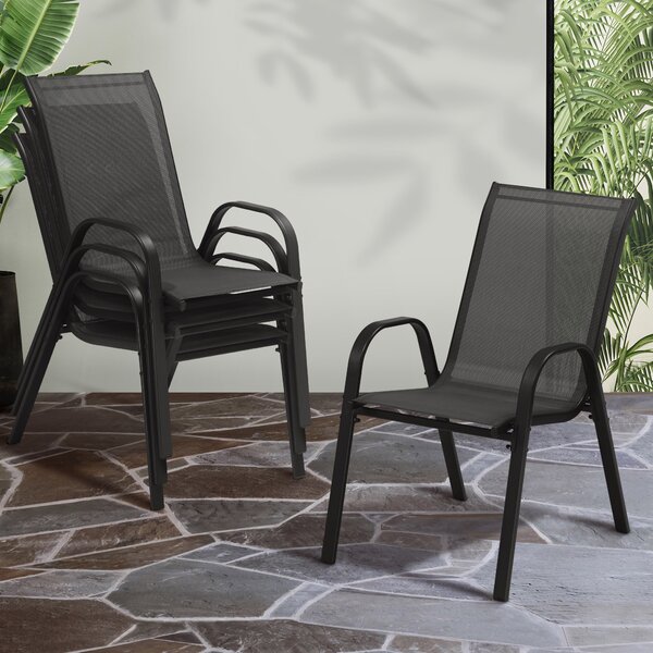 TRENDIE Sestava zahradního nábytku - 4 židle a stůl 80cm kulatý