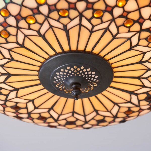 Endon 64276 - Stropní svítidlo Tiffany MILLE FEUX 2xE27/60W/230V pr. 45 cm