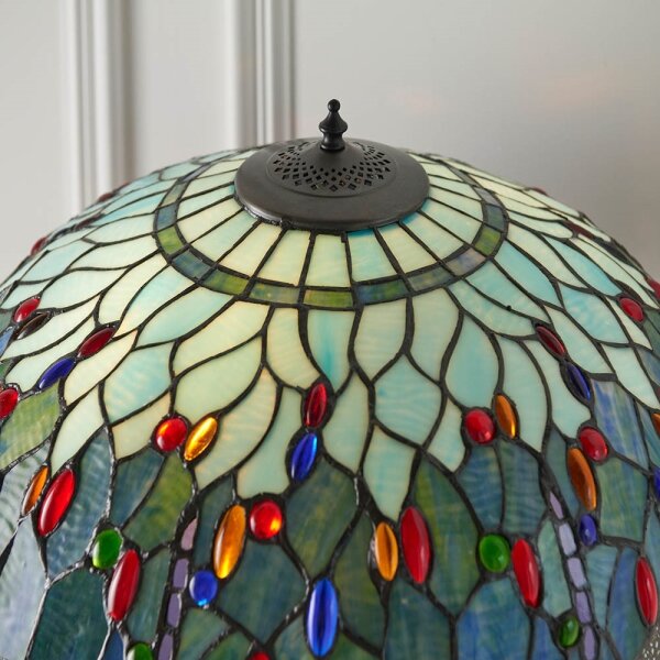 Endon 64069 - Stojací lampa Tiffany DRAGONFLY 2xE27/60W/230V pr. 50 cm