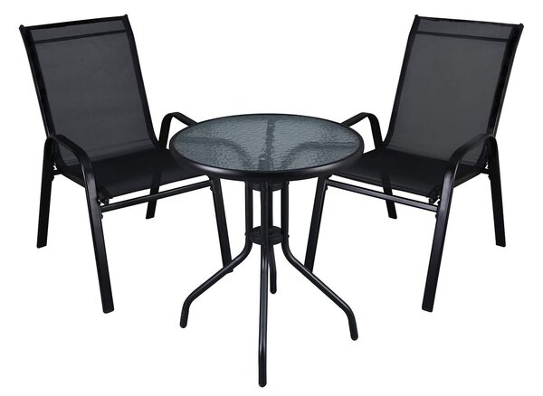 TRENDIE Sestava zahradního nábytku - 2 židle a stůl 60cm kulatý
