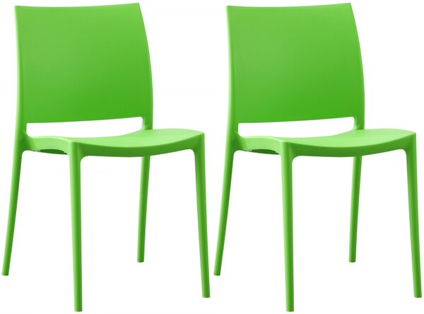 2x Židle Meton - Zelená