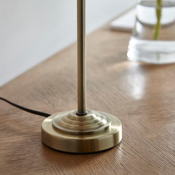 Endon 104054 - Stolní lampa HIGHCLERE 1xE14/7W/230V bílá/mosaz pr. 25 cm