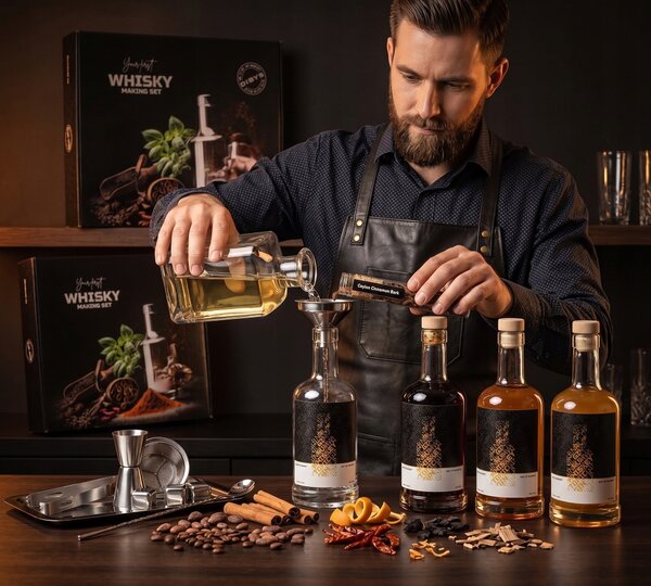 Sada na whisky DIBYS 20 dílů s 12 kořeními a příslušenstvím