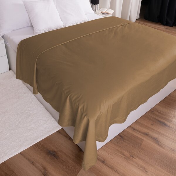 Biante Sametový přehoz na postel Velvet Premium SVP-055 Hnědý 140x200 cm