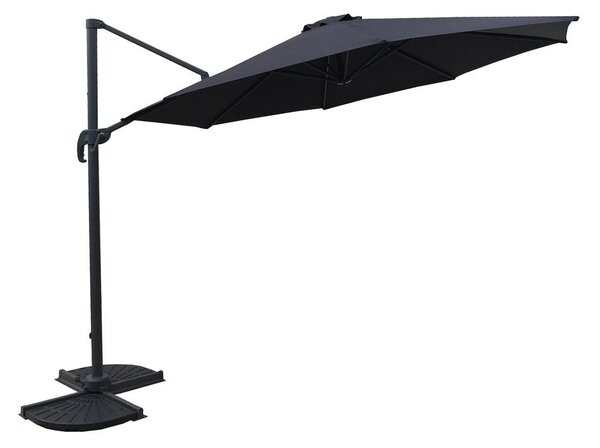 Šedý slunečník 300x300 cm Deluxe – Garden Pleasure