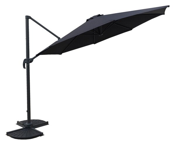 Šedý slunečník 300x300 cm Deluxe – Garden Pleasure