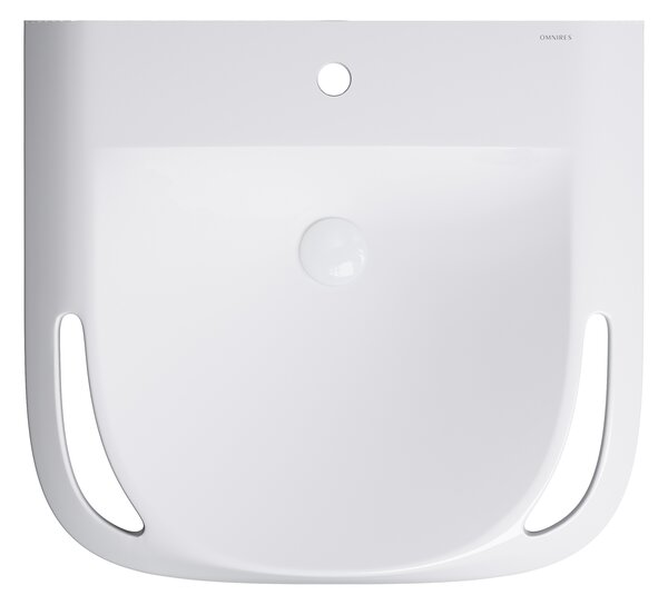 Omnires Hold M+ umyvadlo 60x55 cm klasický pro osoby se zdravotním postižením bílá lesk HOLDUWBP