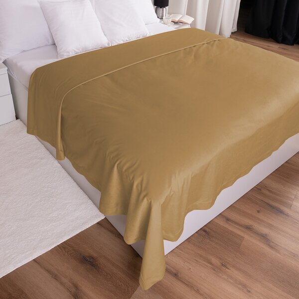 Biante Sametový přehoz na postel Velvet Premium SVP-054 Světle hnědý 140x200 cm