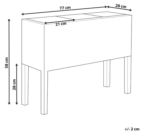 Květináč na stojanu CARAGANA Umělý ratan 77 cm Černá