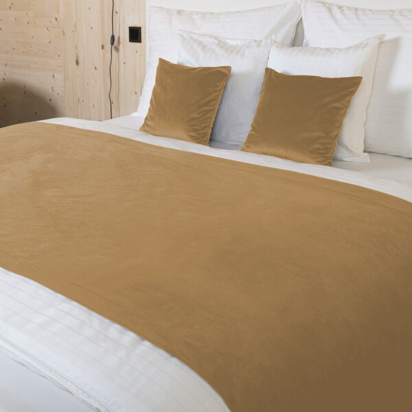 Biante Sametový přehoz na postel Velvet Premium SVP-054 Světle hnědý 140x200 cm