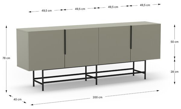 Marckeric Komoda Eldia 200 x 40 cm