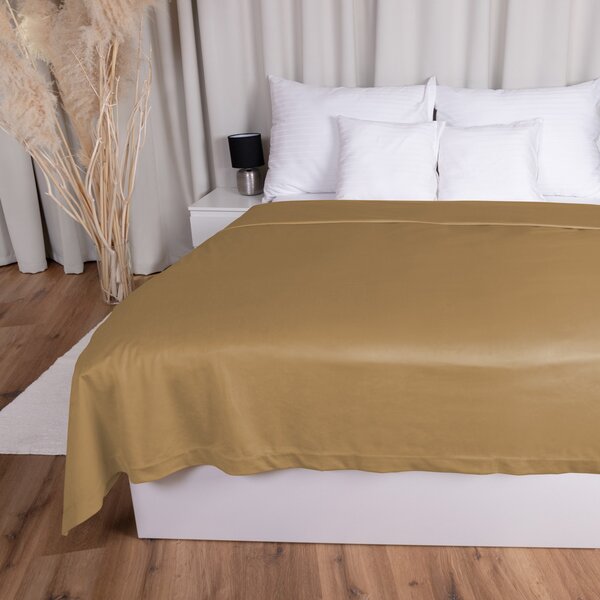 Biante Sametový přehoz na postel Velvet Premium SVP-054 Světle hnědý 140x200 cm