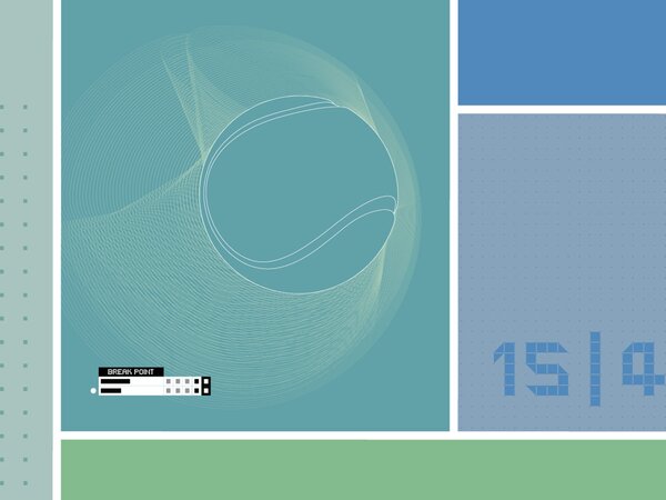 FUGU Tenisová tapeta Break point - tenis blue Materiál: Digitální eko vlies - klasická tapeta nesamolepicí