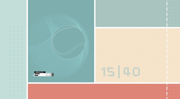 FUGU Tapeta pro děti tenis - Break Point tyrkys Materiál: Digitální eko vlies - klasická tapeta nesamolepicí