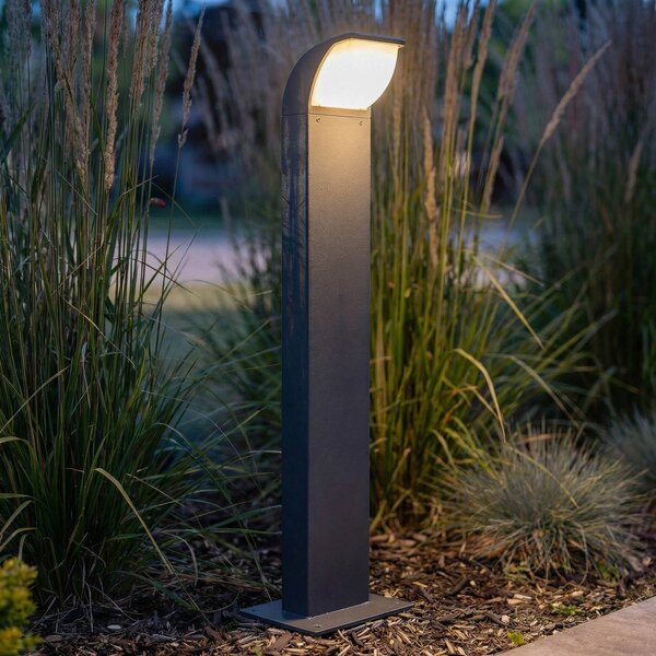Lucande Podstavné svítidlo LED Tinna, 60 cm, antracit, IP65, Černá, Hliník, Moderní