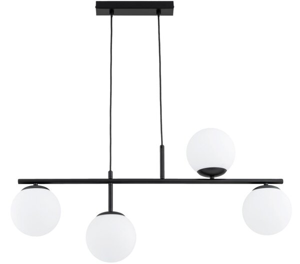 Lustr na lanku LUNA 4xE14/10W/230V černá
