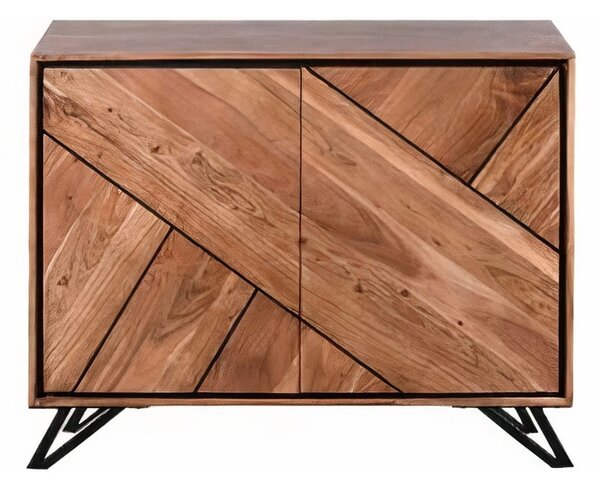 Skříňka z masivu akácie v přírodní barvě 120x78x40 cm Ambala – Interia Home & Living