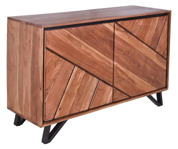 Skříňka z masivu akácie v přírodní barvě 120x78x40 cm Ambala – Interia Home & Living