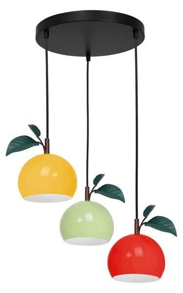 Lustr na lanku APPLE 3xE27/15W/230V pestrobarevná