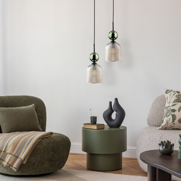 TK Lighting Sophia Green Cognac závěsné svítidlo 1x10 W zelená-hnědá 11146