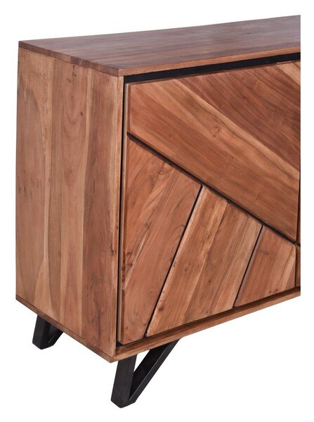 Skříňka z masivu akácie v přírodní barvě 120x78x40 cm Ambala – Interia Home & Living