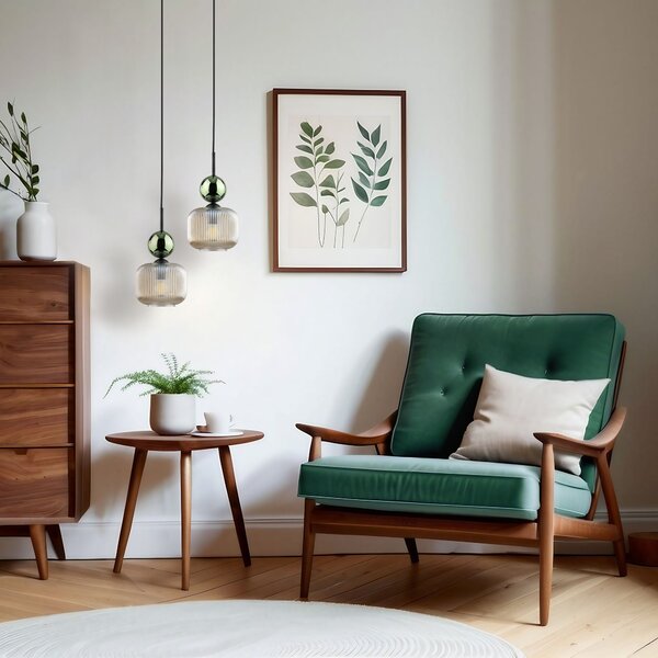 TK Lighting Sophia Green Cognac závěsné svítidlo 1x10 W zelená-hnědá 11144