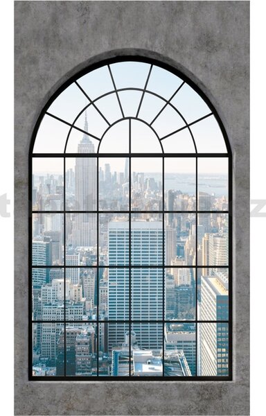 Vinylové fototapety na zeď MURALE ML6201, okno s výhledem na New York, rozměr 1,59 m x 2,8 m, Grandeco