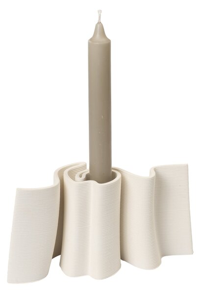 Kameninový svícen Dedali Off-White