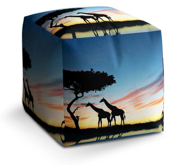 Sablio Taburet Cube Sahara - 40x40x40 cm