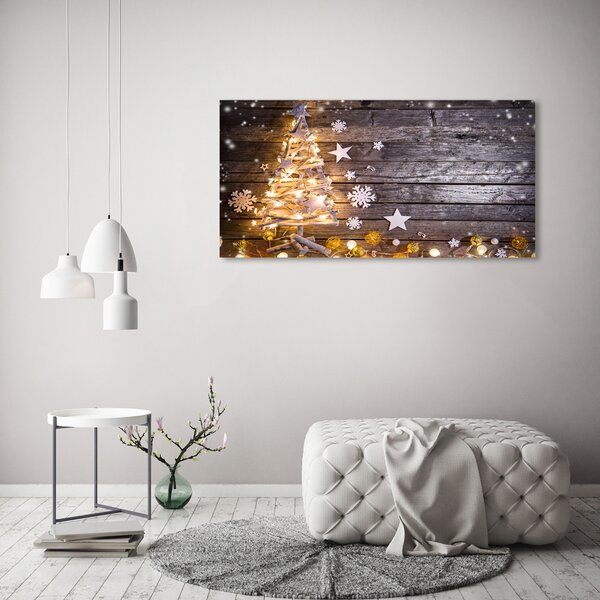 Foto obraz skleněný horizontální Osvětlený stromeček osh-124660407